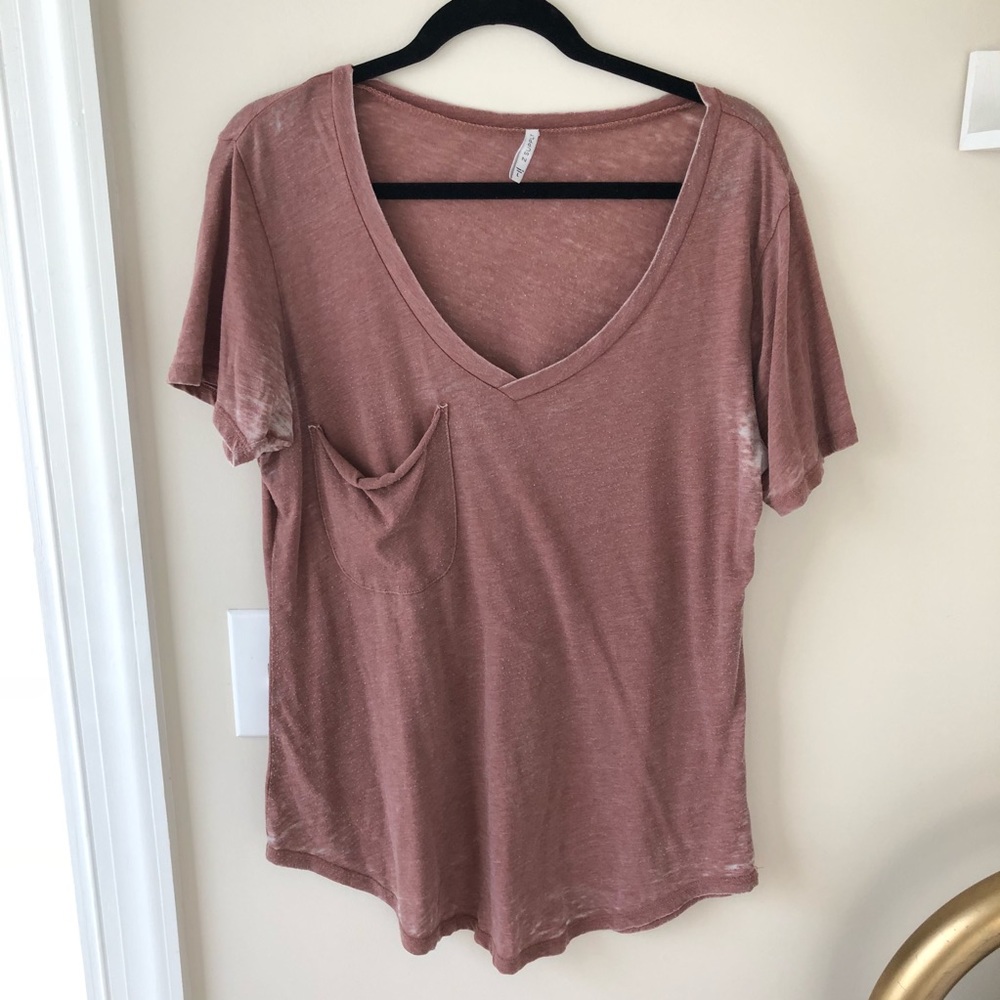Z Supply Burnt Orange Oversized Pocket Tee